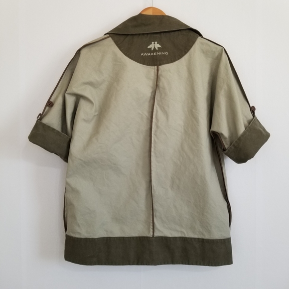 Awakening Reversible Olive Green Jacket Size Small - Picture 6 of 13